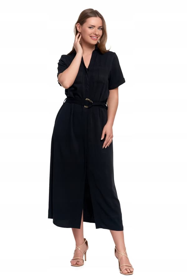 DAME MIDI KJOLE med Slips Elegant Kjole MORAJ - S