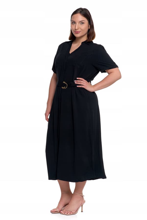 DAME MIDI KJOLE med Slips Elegant Kjole MORAJ - S