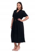 Miniatyrbillede 8 af 11: DAME MIDI KJOLE med Slips Elegant Kjole MORAJ - S