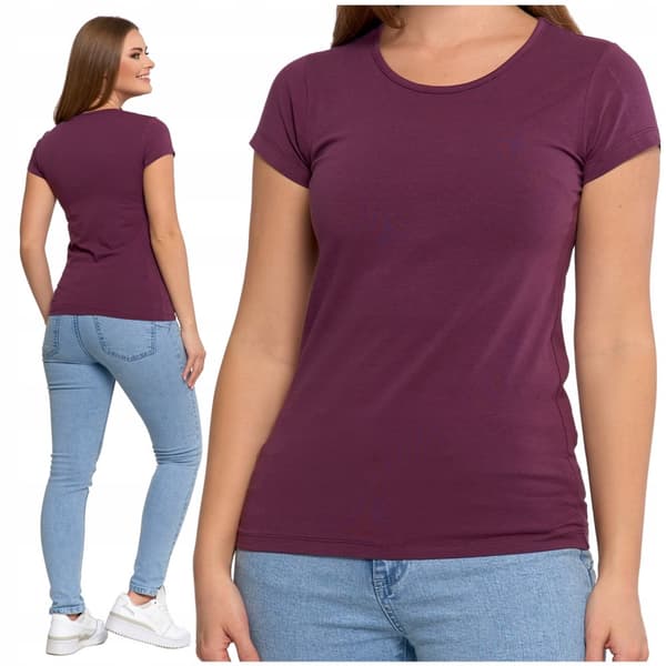 Dame T-shirt Klassisk Ensfarvet Skjorte Kortærmet Bluse MORAJ S