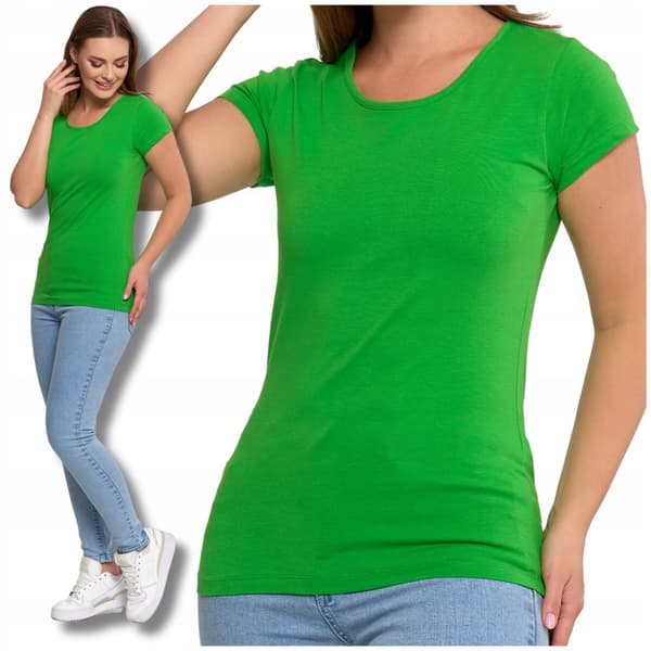 Dame T-shirt Klassisk Ensfarvet Skjortebluse Kortærmet MORAJ 4XL