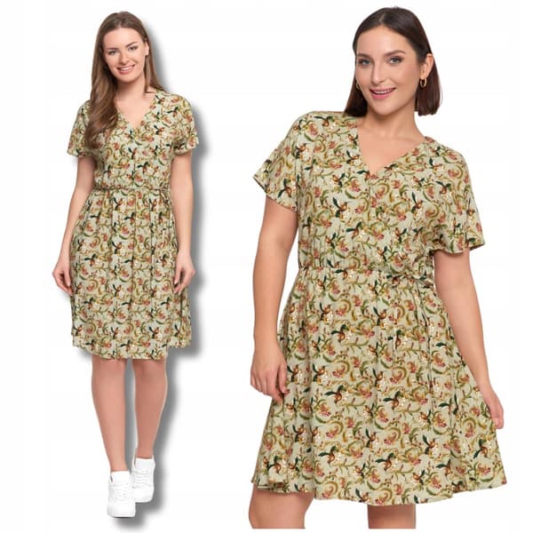DAME MINI KJOLE Luftig Kuvertudskæring Bindet Elegant MORAJ XL