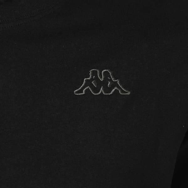 T-shirt - KAPPA - Cafers - Svart - Kortärmad - 100% bomull