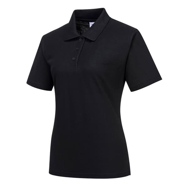 Dame poloshirt - Sort L