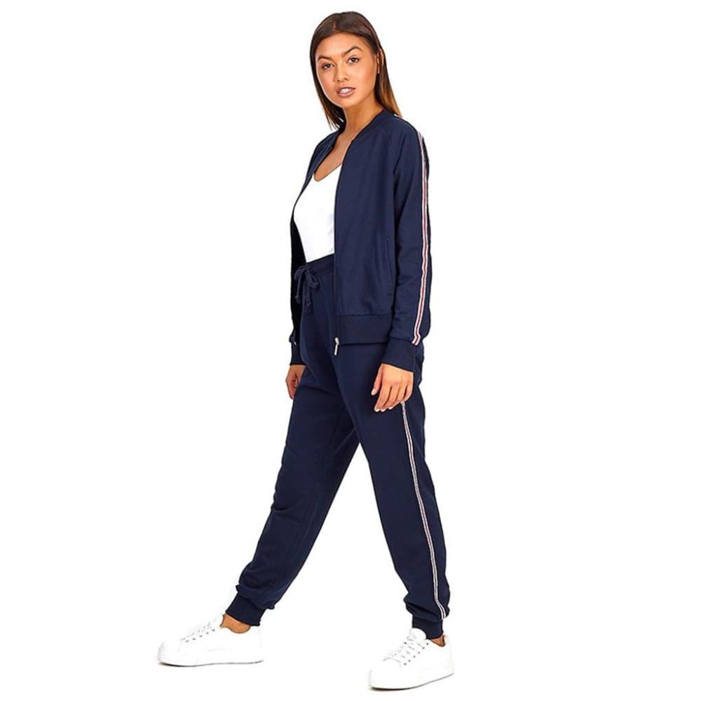 Brave Soul STRIPE DETAIL NAVY træningsdragt SET