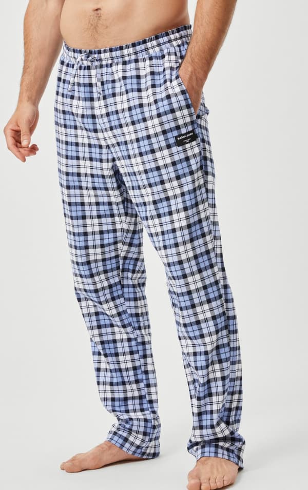Björn - Pyjamasbyxa 10003092 P0566 Rutiga Ljusblå XL