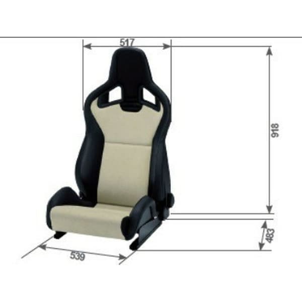 Racersæde Recaro SPORTSTER CS Sort Pilot