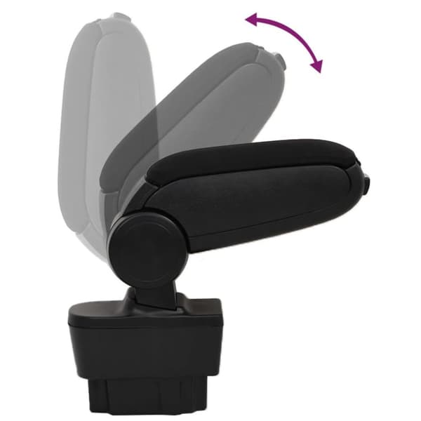vidaXL Bilarmlener svart 12x37x(31-48) cm ABS