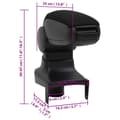 Miniatyrbilde 10 av 10: vidaXL Bilarmlener svart 15x35x(30-47) cm ABS