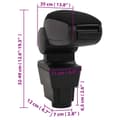 Miniatyrbilde 10 av 10: vidaXL Bilarmlener svart 11x35x(32-49) cm ABS