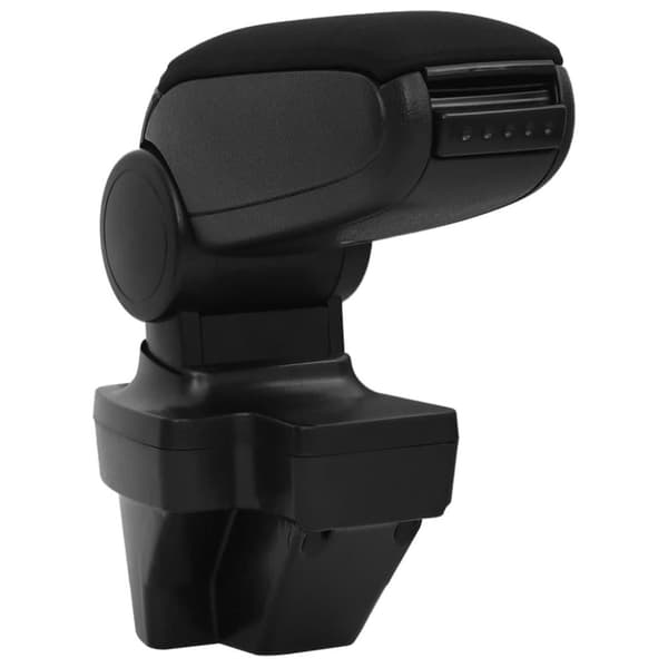 vidaXL armlæn til bil 15x35x(33-49,5) cm ABS sort