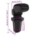 Miniatyrbilde 10 av 10: vidaXL Bilarmlener svart 15x32x(40-52) cm ABS