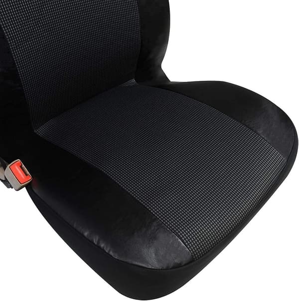 Rootz bilsædebetræk - Sæt med 1+2 - Kunstlæder - Nem pleje - Universal Fit - Polyesterskum - 3-8 mm - Vaskbar - Installationstilbehør - 100 % polyeste