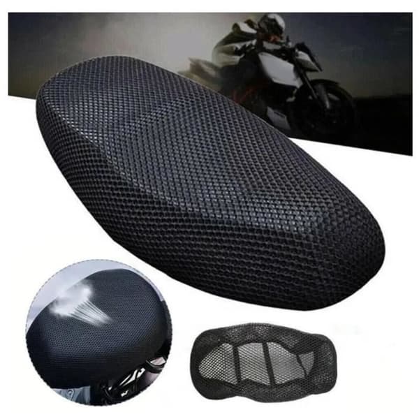 Sadelöverdrag - Halkfri - Svart - 47 x 35 cm - Motorcykel - Skoter - Moped - Fyrhjuling