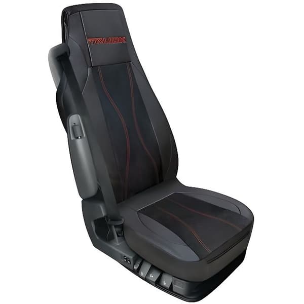 Sätesöverdrag Luana Svart / Röd Universal Heavy Duty