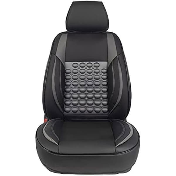 Ergonomisk framsätesöverdrag - ORIGEN - Modell R6 - Svart och grå - 6 cm skum - Airbag kompatibel