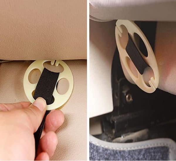 Lupex Shop - Universell bilstolsskydd, 3 delar, 2 fram och 1 bak, PVC tyg Svart/Röd (7pz) LS26