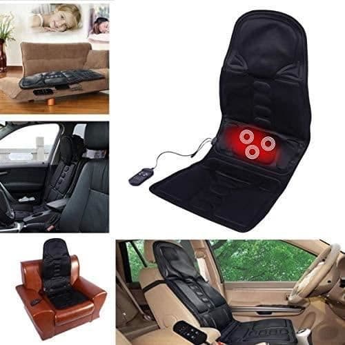 Back Massager Massage Sits Kudde Massager för hela rygg och nacke med 5 Nivå Vibration Bil Uppvärmd Sittdyna