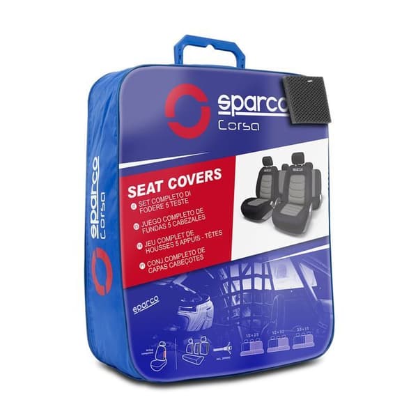 Bilstolsöverdrag - Sparco - S-line - Grå - Universal - Airbag-kompatibel