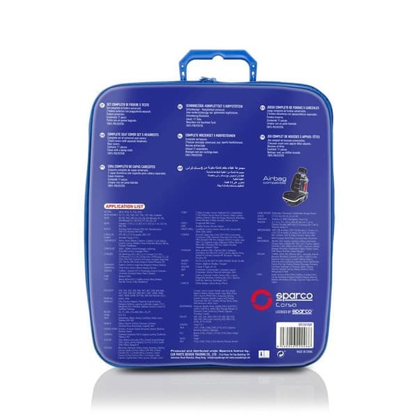 Bilstolsöverdrag - Sparco - S-line - Grå - Universal - Airbag-kompatibel
