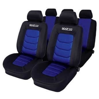 Sätesöverdrag - Sparco - S-line - Blå - Airbag-kompatibel - 5 mm mesh-skum