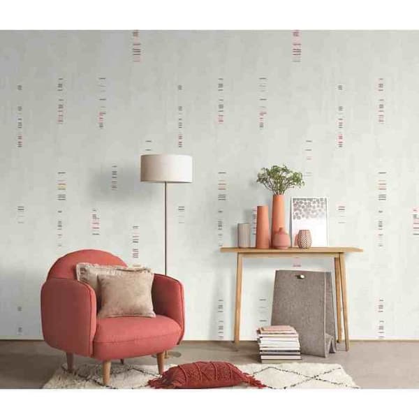 5820 - Expanderad vinyl på papper med röda linjer - Habitat-kollektion