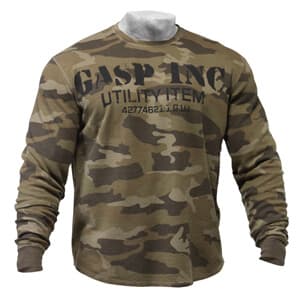 Thermal Gym Sweater, green camo, GASP