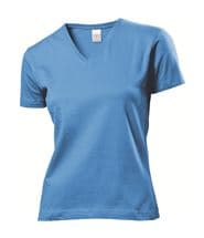 Stedman Classic V-Neck Women T-shirt Lightblue