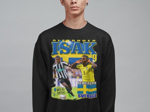 Isak Sweatshirt - Sverige Newcastle spelare tröja svart
