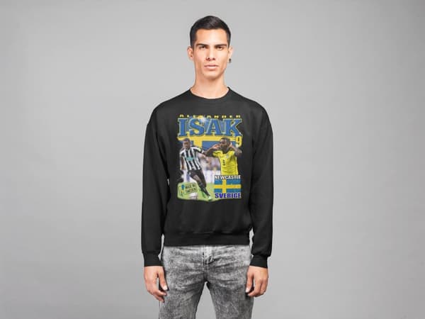 Isak Sweatshirt - Sverige Newcastle spelare tröja svart