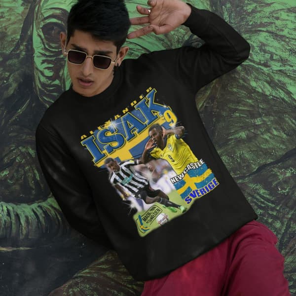 Isak Sweatshirt - Sverige Newcastle spelare tröja svart