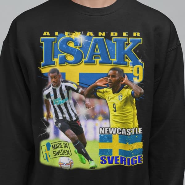 Isak Sweatshirt - Sverige Newcastle spelare tröja svart