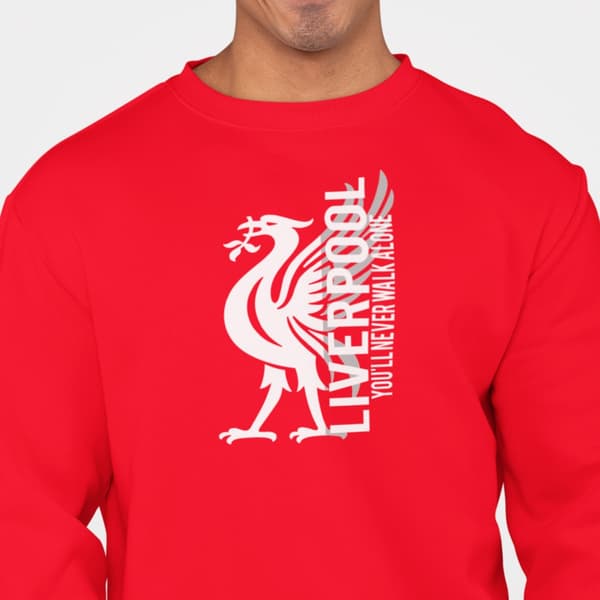 Liverpool stil Sweatshirt- Logo design med YNWA Small