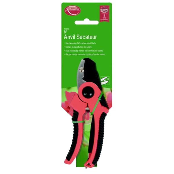 Ambassador Beskæresakse med ankel Red/Black One Size