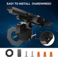 Miniatyrbillede 8 af 9: OBOSOE 65W LED Solar Sikkerhedslampe Vådstyret Udendørs Flodlys, 6500LM, IP65 Vandtæt, 6500K – Justerbar 3-hoved flodlampe med befugtning