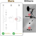 Miniatyrbillede 7 af 8: OBOSOE 2-Pak Batteridrevne Moderne Væglamper - Genopladelige Trådløse Lampetter med Fjernbetjening og Nem Installation (Sort, 80 cm)