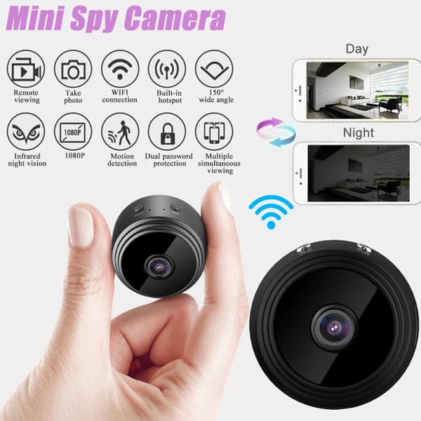 Mini Wifi Fjärrstyrd Rörelseaktiverad Kamera Spionkamera Övervakningskamera 1080P