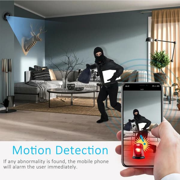 Mini Wifi Fjärrstyrd Rörelseaktiverad Kamera Spionkamera Övervakningskamera 1080P