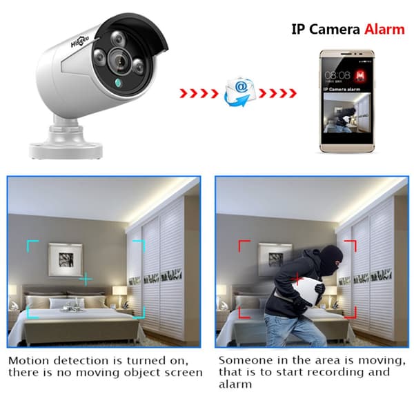 Hiseeu Vandtæt 1080P Full HD 1080P POE Trådløst IP-kamera CCTV WIFI CMOS Smart Cam Bevægelsesdetektering Lysbeskyttelse Overspændingsbeskyttelse