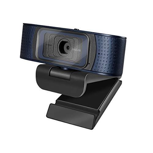 LogiLink UA0379 - Conference HD USB webcam professionelt, 80° vidvinkelobjektiv, dobbelt mikrofon med støjreduktion, autofokus, privatcover, til video Sort
