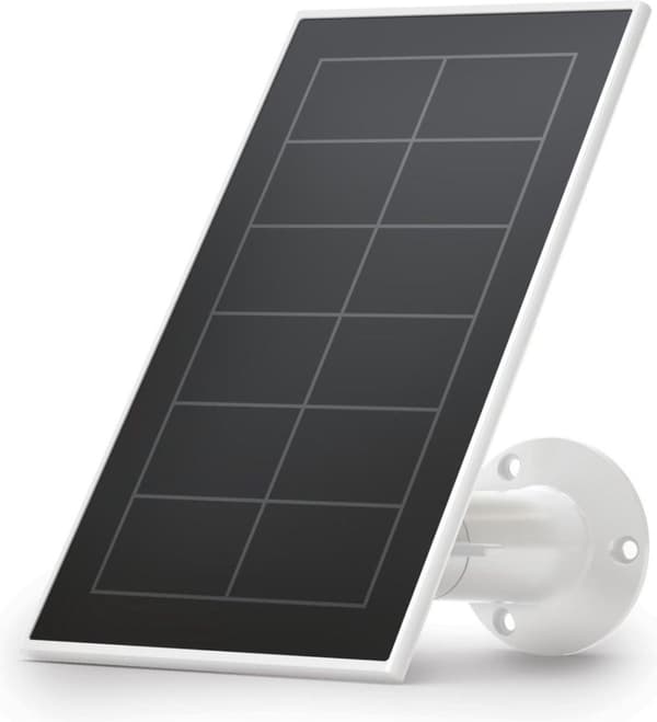 Arlo Solar Panel V2 White - SOLAR PANEL - Arlo-certificeret tilbehør - Kompatibel med Arlo-kameraer og projektører - Velegnet til Arlo Pro 3, Pro 4, U