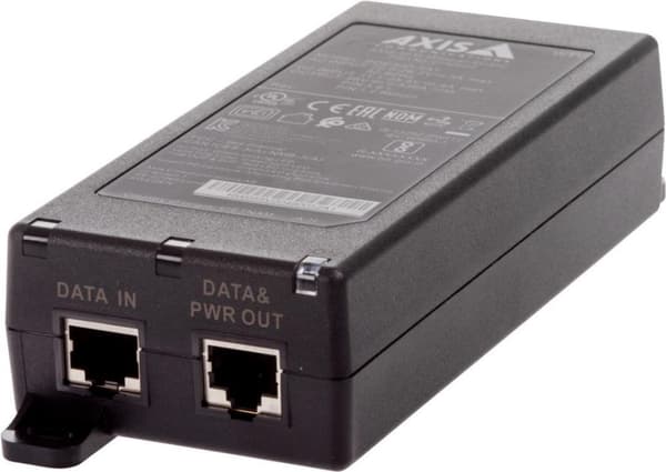 AXIS Midspan - Strøminjektor - AC 24 / DC 10-28 V - 30 Watt - Udgangsstik: 1 - Sort - til AXIS P1455-LE, P1455-LE-3 Nummerpladebekræftelsessæt, Q60-se