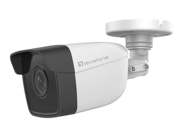 LevelOne GEMINI kiinteä IP-verkkokamera - 2 megapikseliä - H.265 - 802.3af PoE - IR-LEDit - Sisä/ulko (FCS-5201) Valkoinen