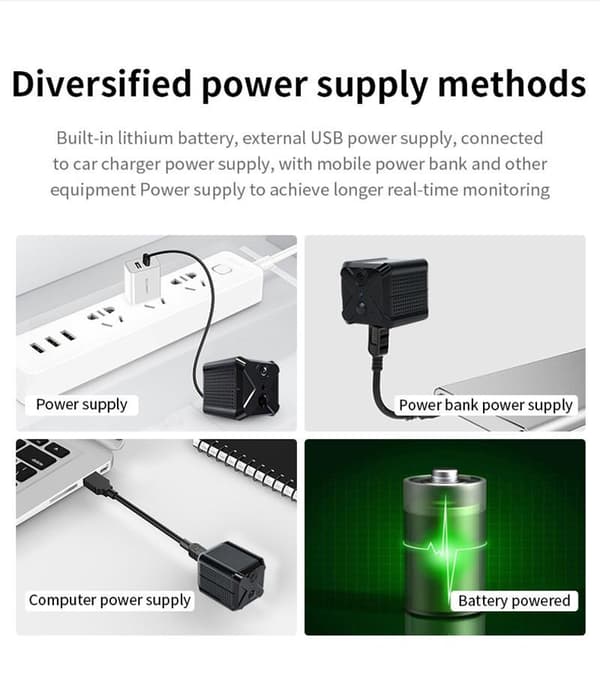 Mini Wifi Fjärrstyrd Rörelseaktiverad Kamera Spionkamera Övervakningskamera 1080P