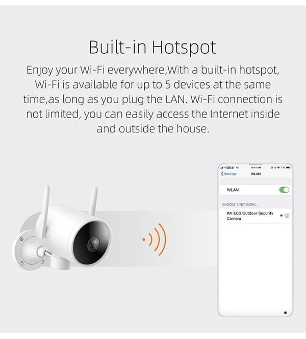 2K wifi IP smart utomhussäkerhetskamera med 32G minneskort, hem övervakningskamera, 15m mörkerseende