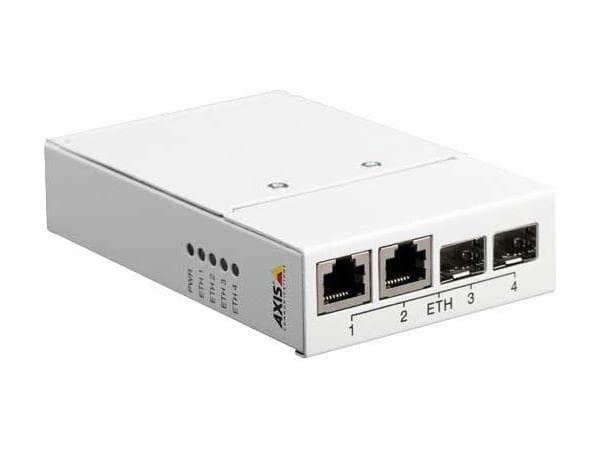 AXIS T8606 Media Converter Switch - mediekonverter - 100Mb LAN - 10Base-T, 100Base-TX - 2 porte - 2 x RJ-45 / 2 x SFP (mini-GBIC) - til AXIS P1455-LE,