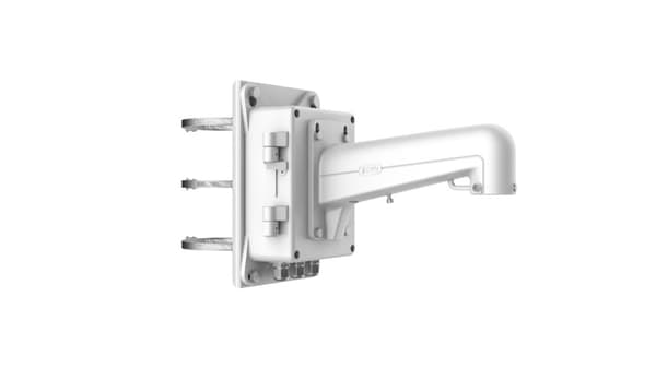 Hikvision DS-1602ZJ-BOX-POLE - kamerakeglemontering - med tilslutningsboks - stangmontering - hvid