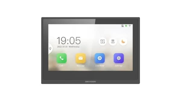 Hikvision DS-KH6351-WTE1(O-STD) videoadgangssystem 17,8 cm (7") Sort (DS-KH6351-WTE1(O-STD))