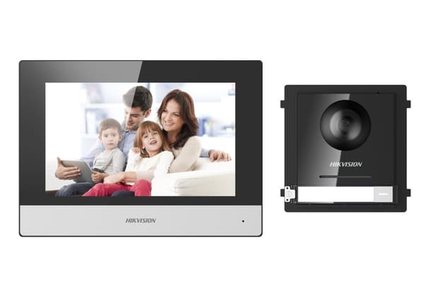 Hikvision DS-KIS602 videoadgangssystem 2 MP 17,8 cm (7") Sort - Grå (DS-KIS602(B)(O-STD)/Europe BV)