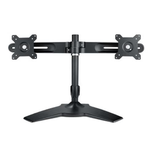 Neovo DMS-01D | Dual Monitor Stand | VESA 75x75-100x100 | Max 12kg | Tablestand | Black Sort, Sølv